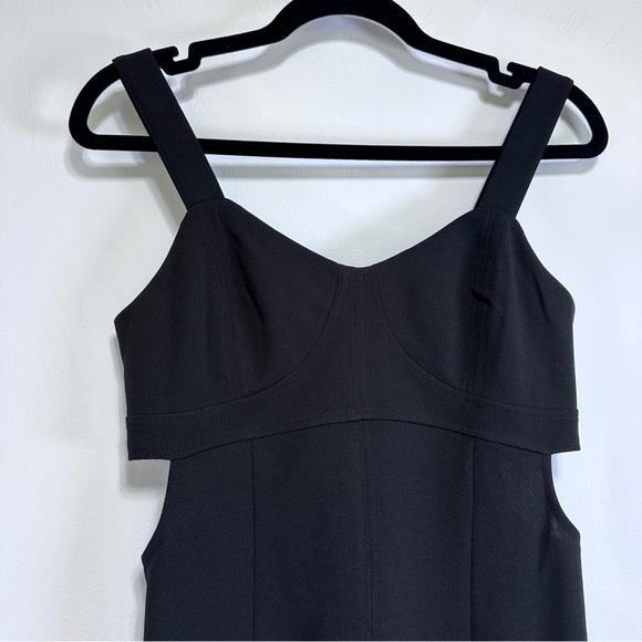 Black Cutout Bodycon Midi Dress – Sweetheart Neck Date Night Style – Size S - Picture 3 of 4